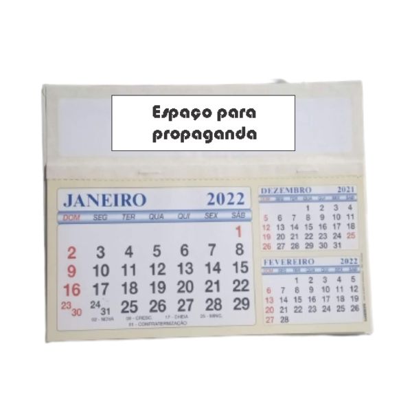 Calendário de Mesa Grande Comercial